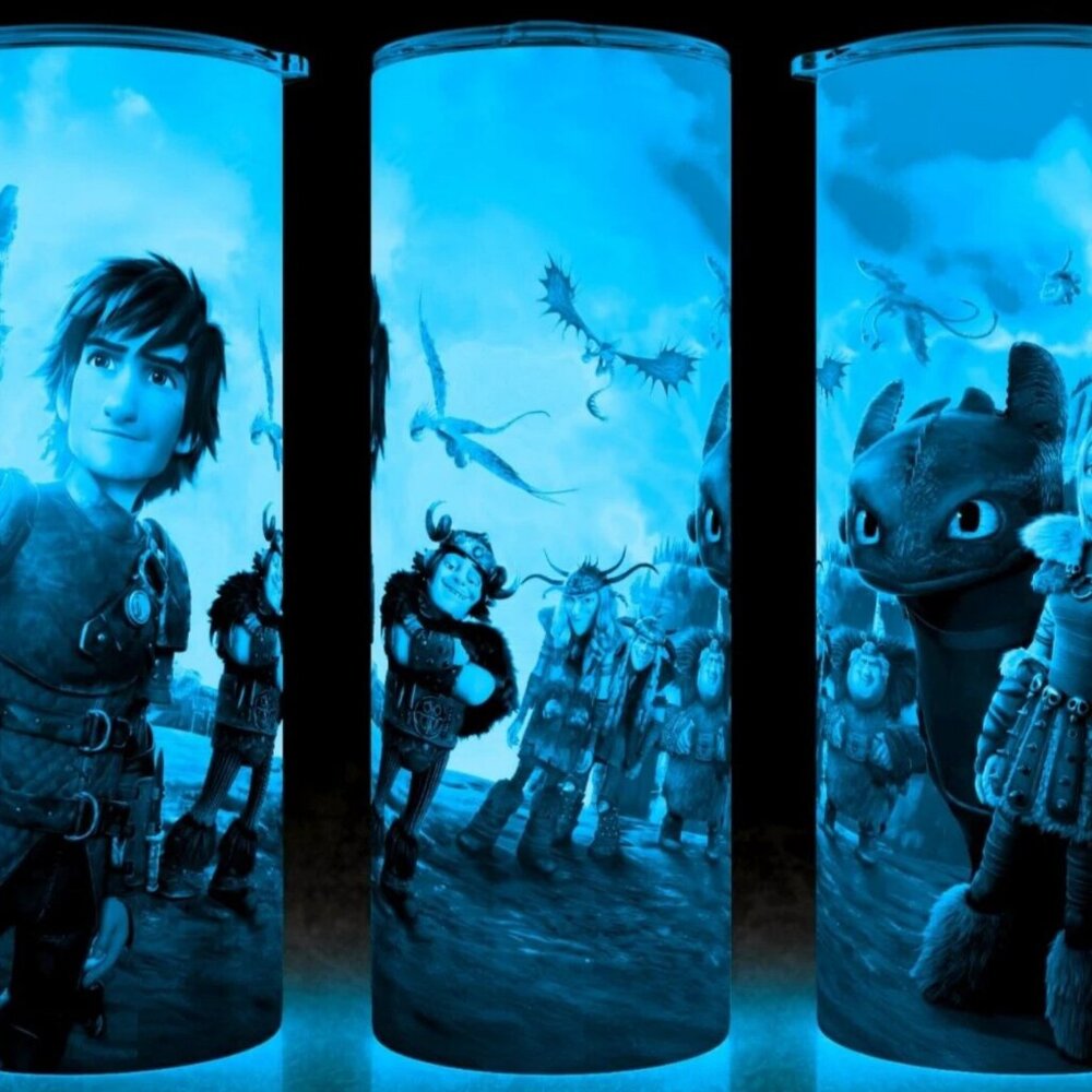 Glow in the Dark How to Train Your Dragon  Night Fury Movie Cup Mug Tumbler 20oz
